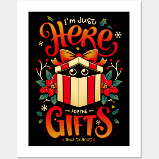 Sneaky Christmas Thief - Cute Holidays Present Posters and Art